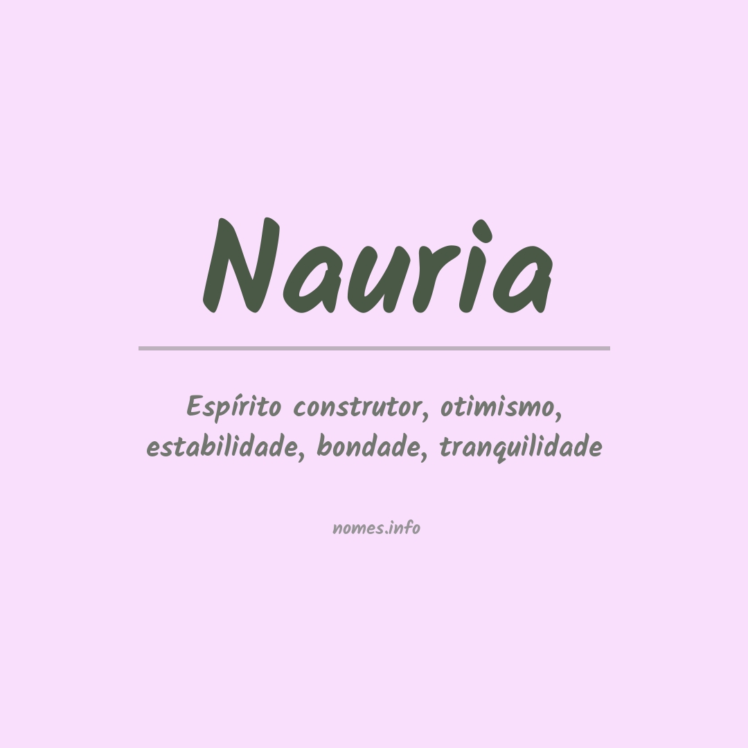 Significado do nome Nauria