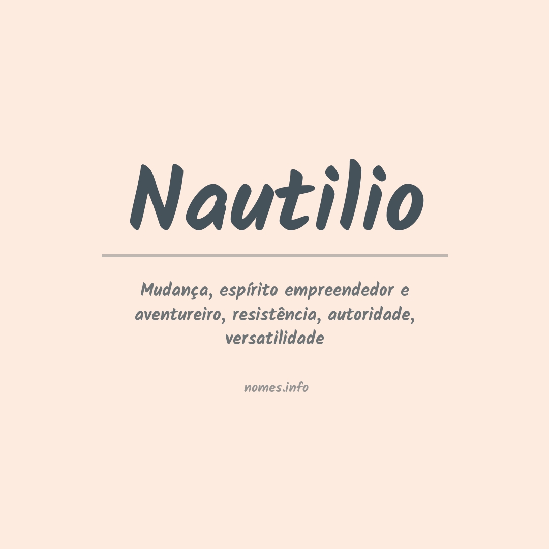 Significado do nome Nautilio