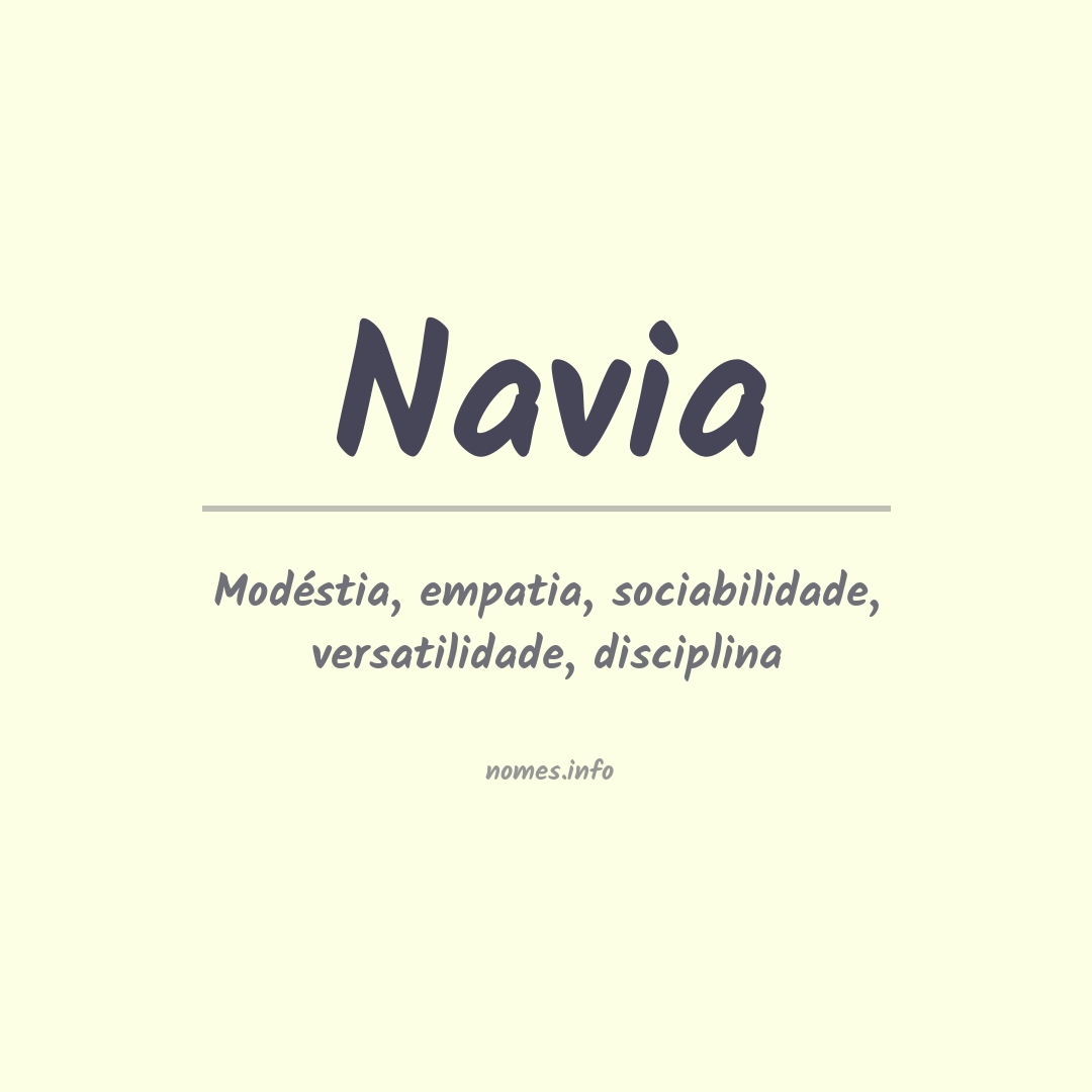 Significado do nome Navia