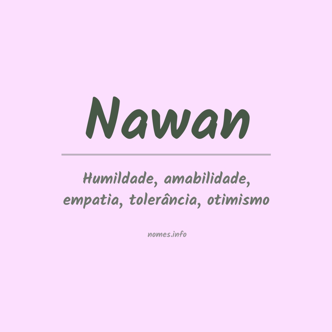 Significado do nome Nawan