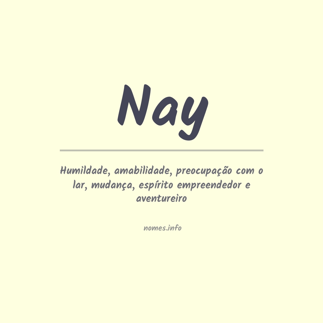 Significado do nome Nay