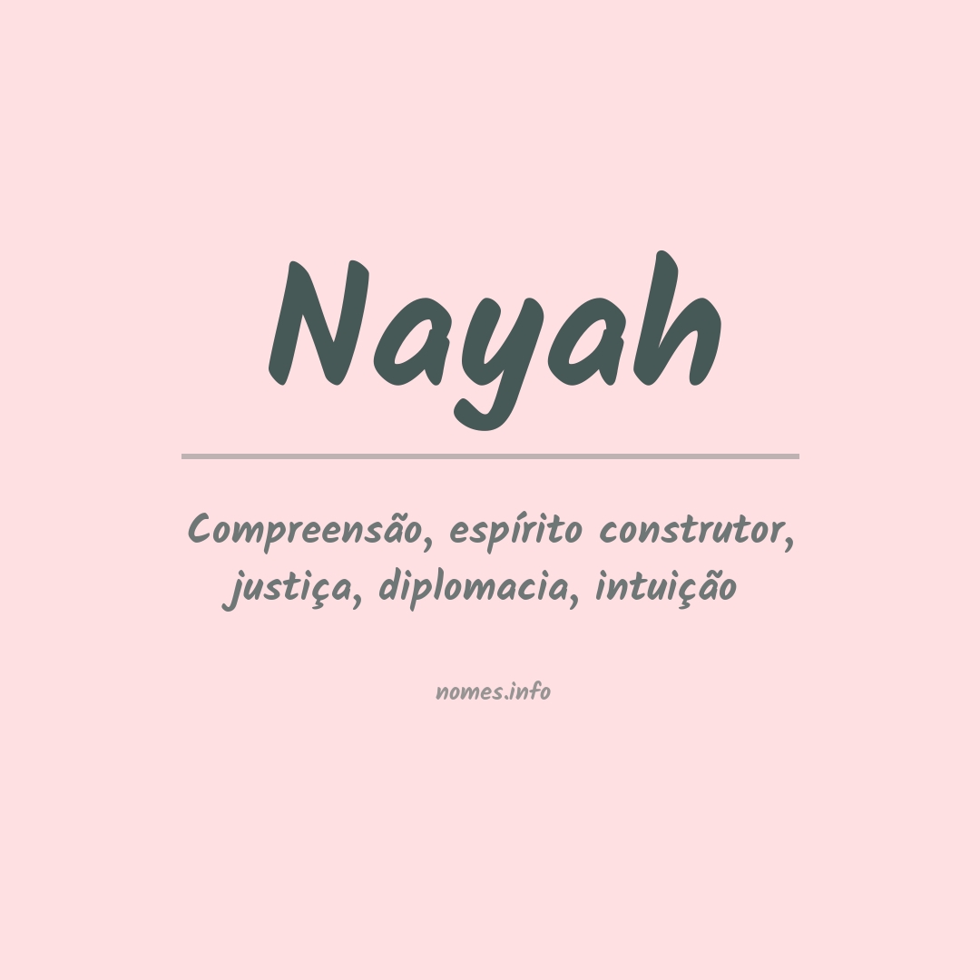 Significado do nome Nayah