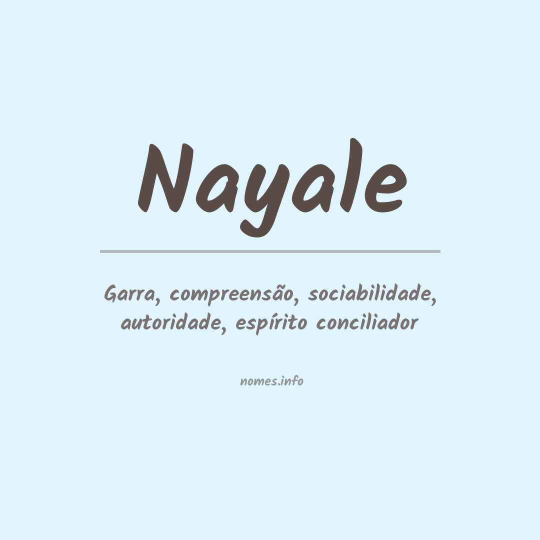 Significado do nome Nayale