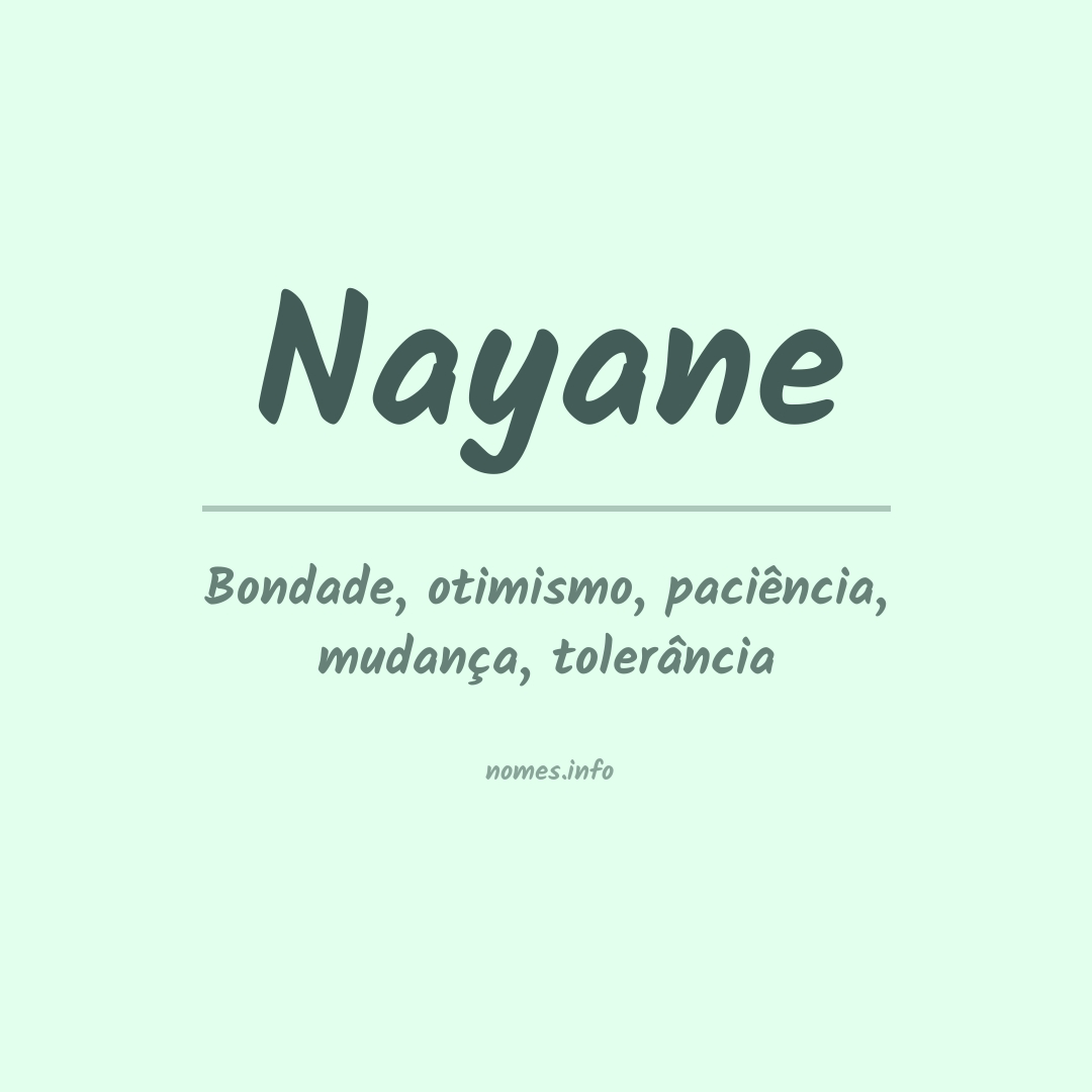 Significado do nome Nayane