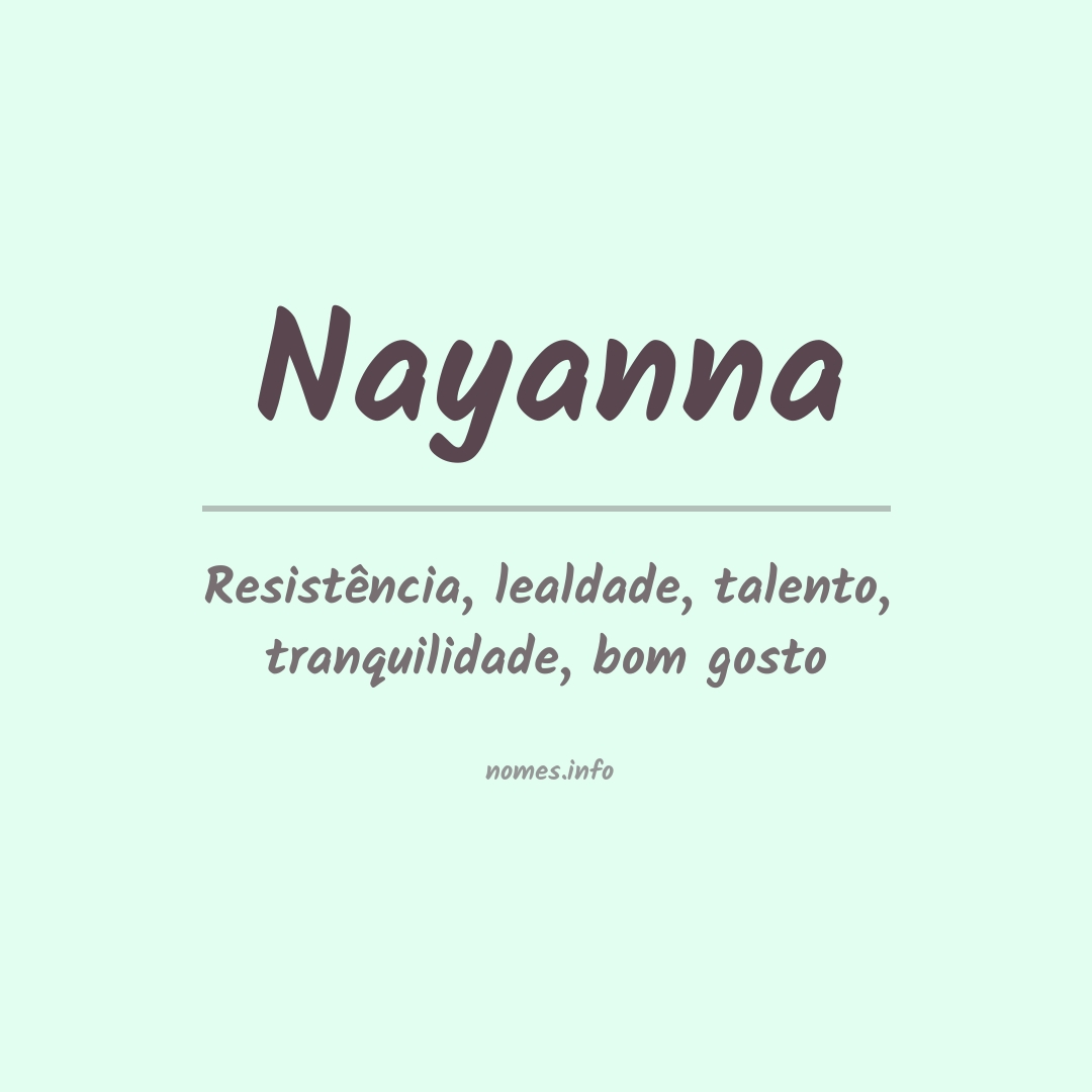 Significado do nome Nayanna