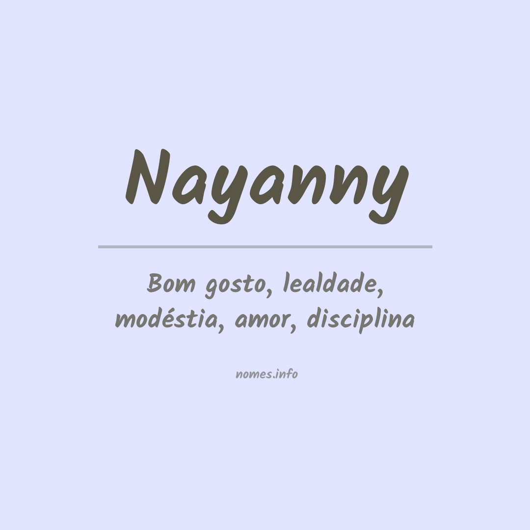 Significado do nome Nayanny