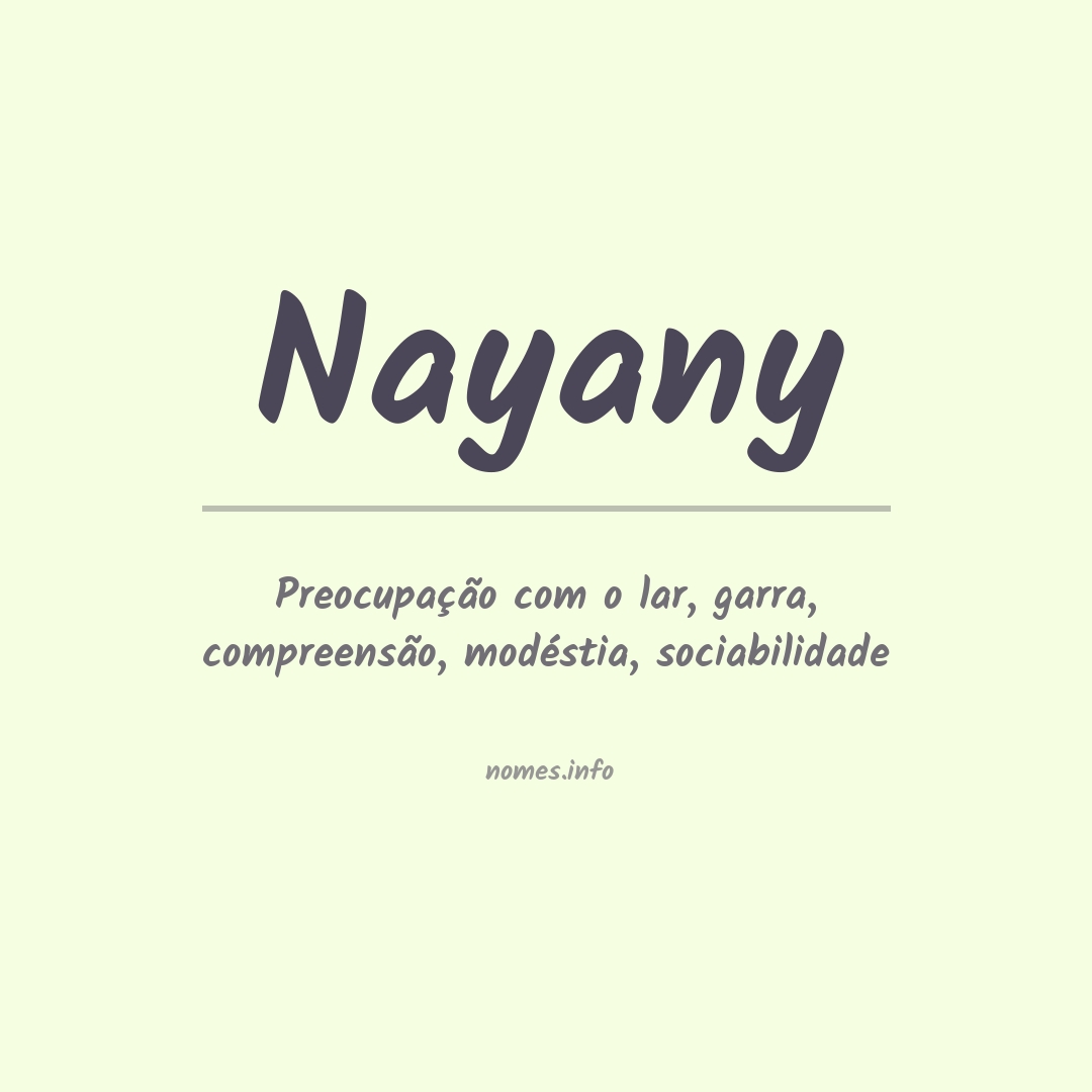 Significado do nome Nayany