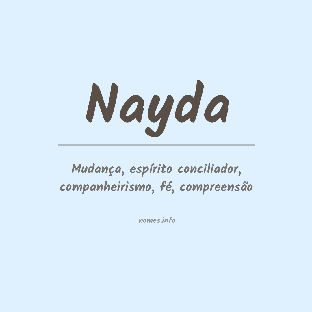 Significado do nome Nayda