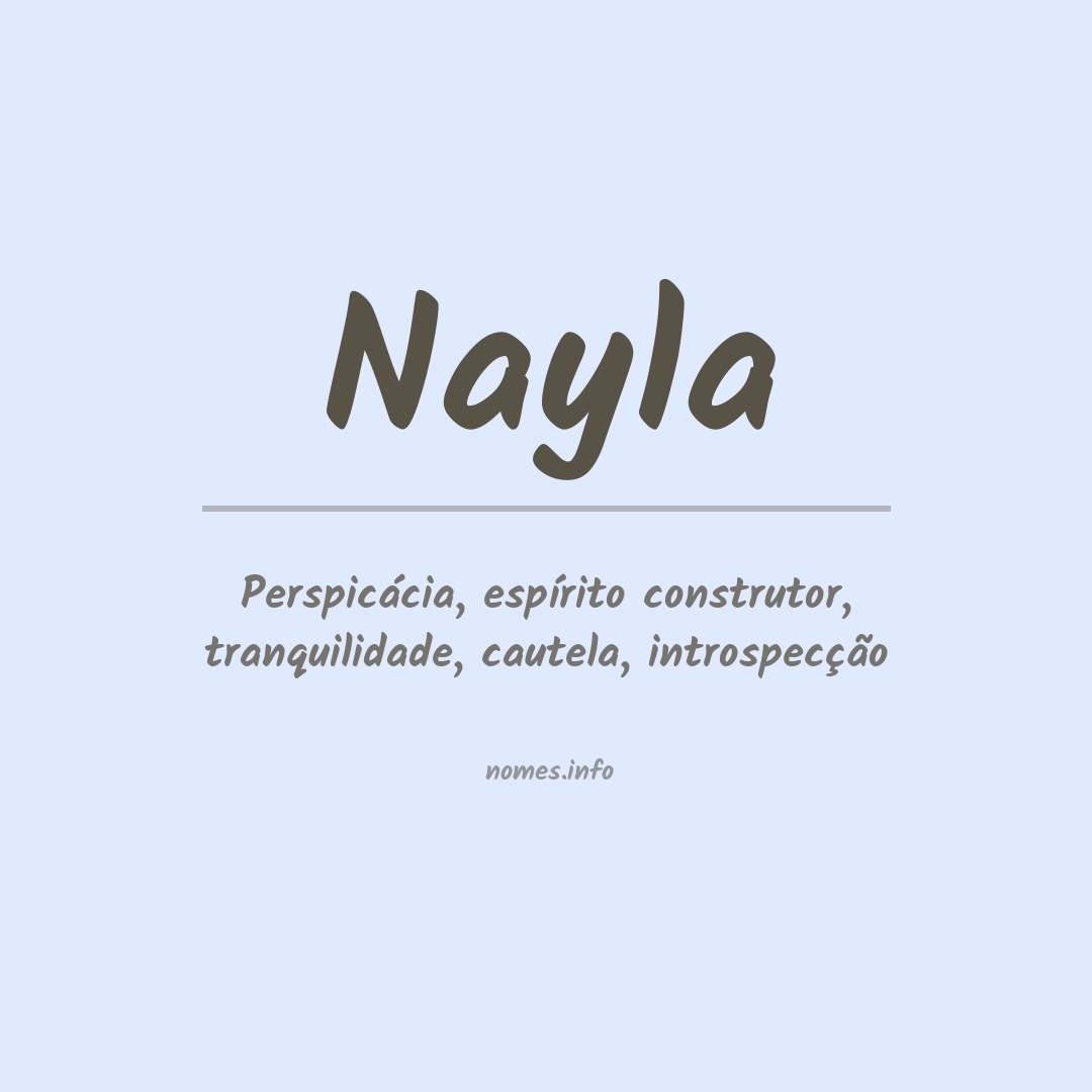 Significado do nome Nayla
