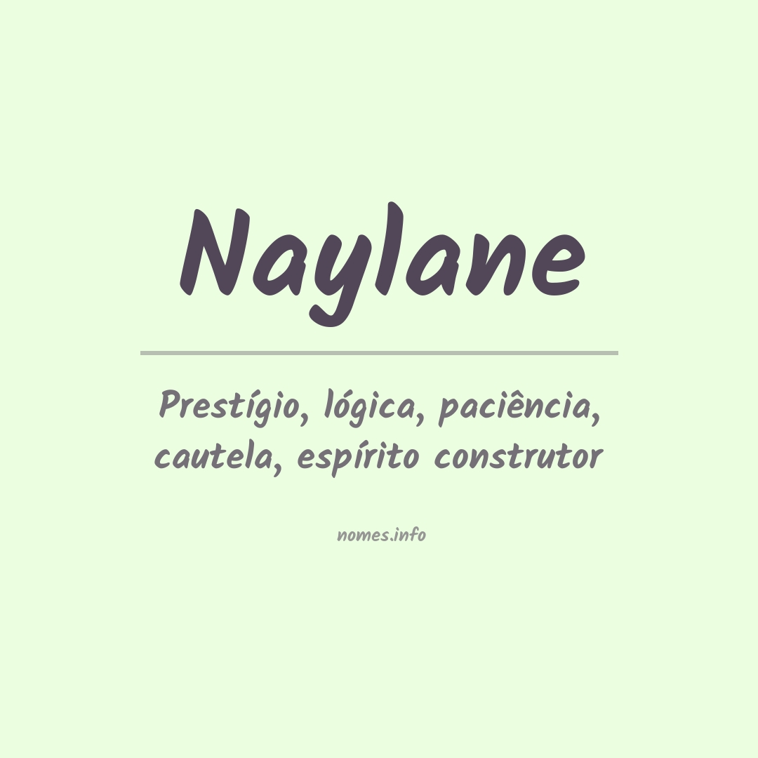 Significado do nome Naylane