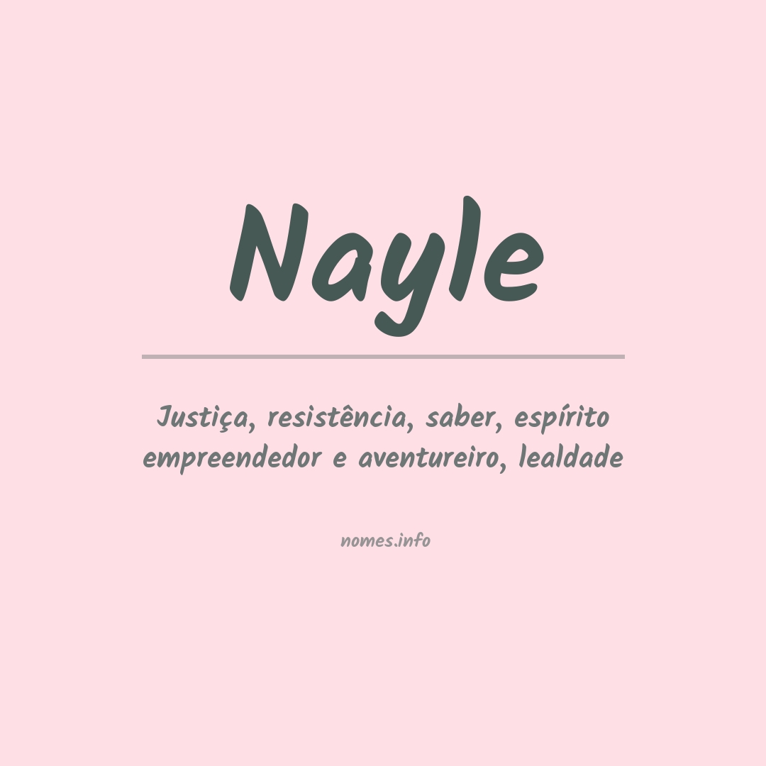 Significado do nome Nayle