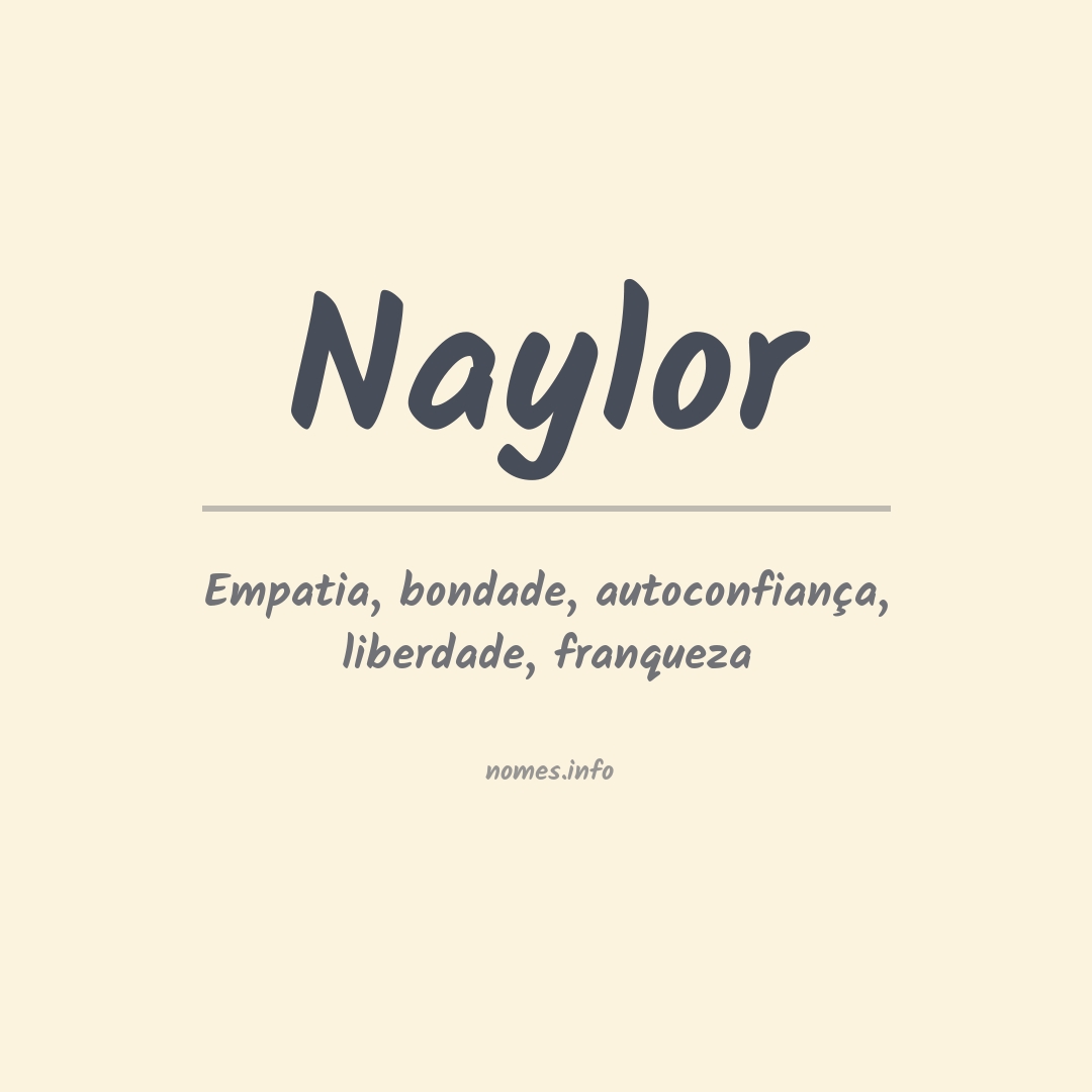 Significado do nome Naylor