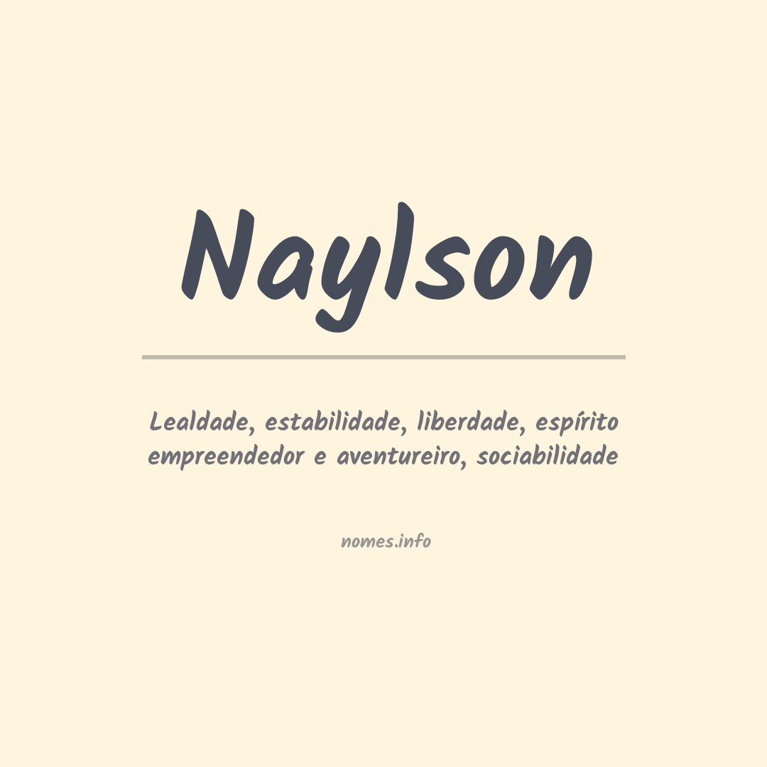 Significado do nome Naylson