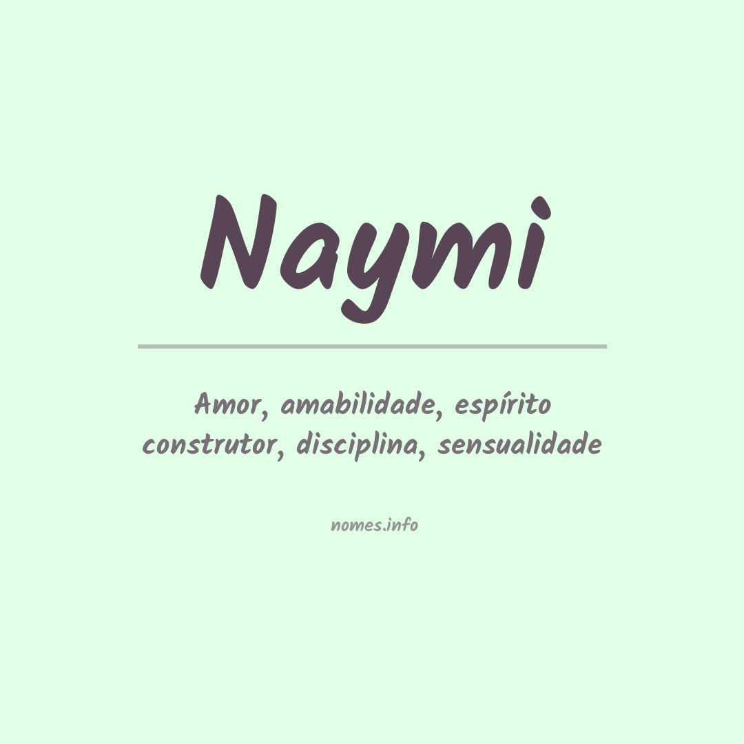 Significado do nome Naymi