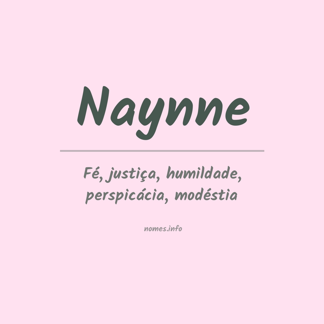 Significado do nome Naynne