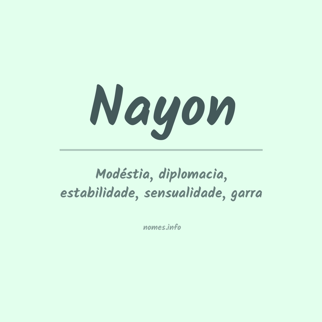 Significado do nome Nayon