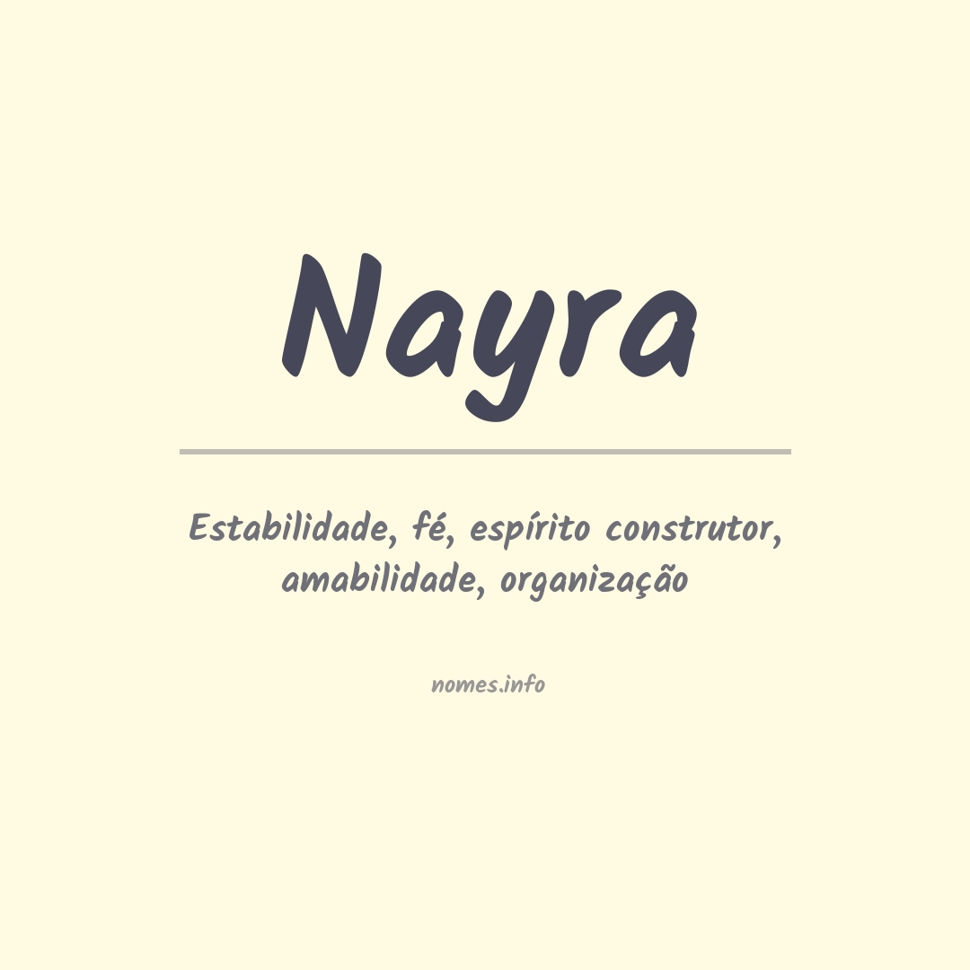 Significado do nome Nayra