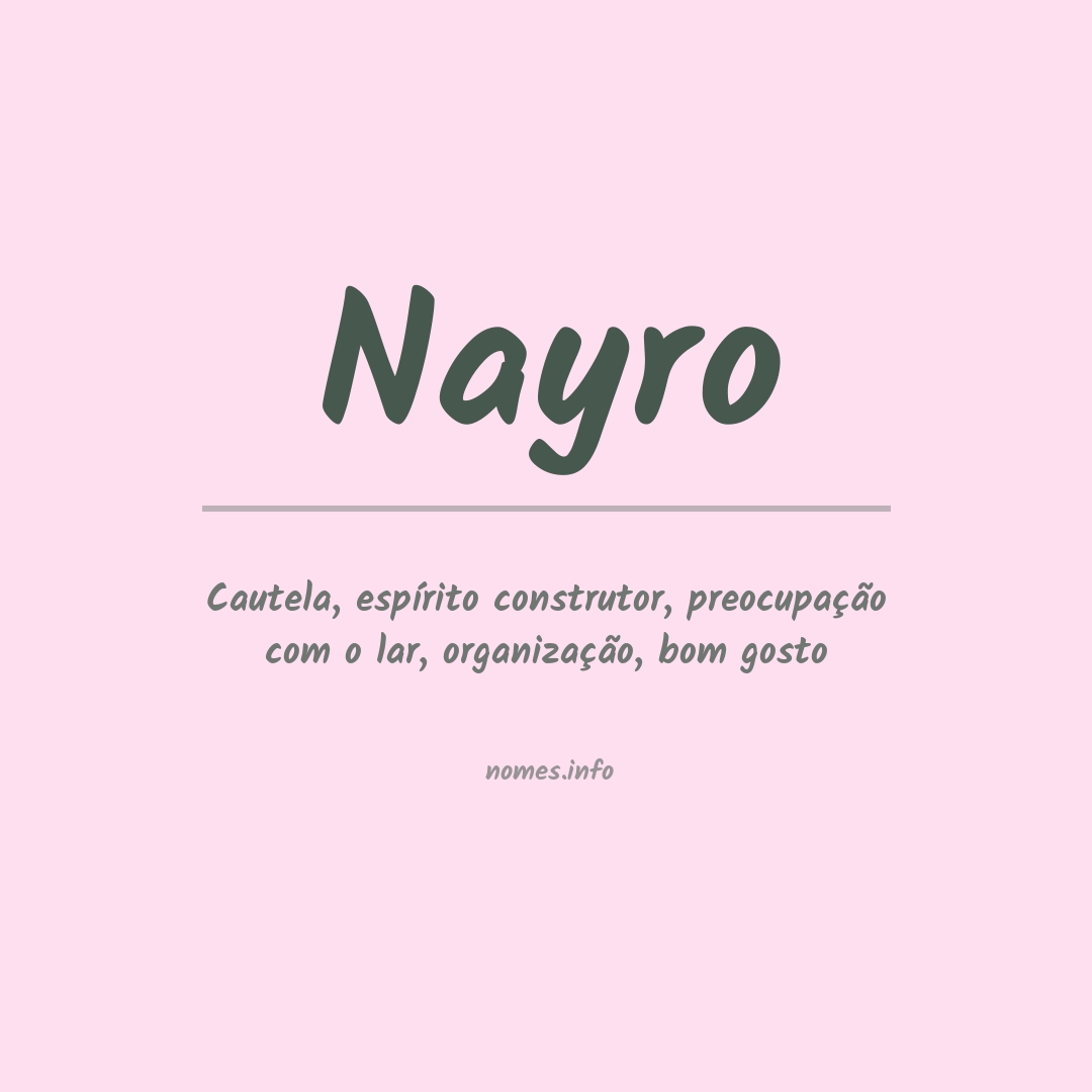 Significado do nome Nayro