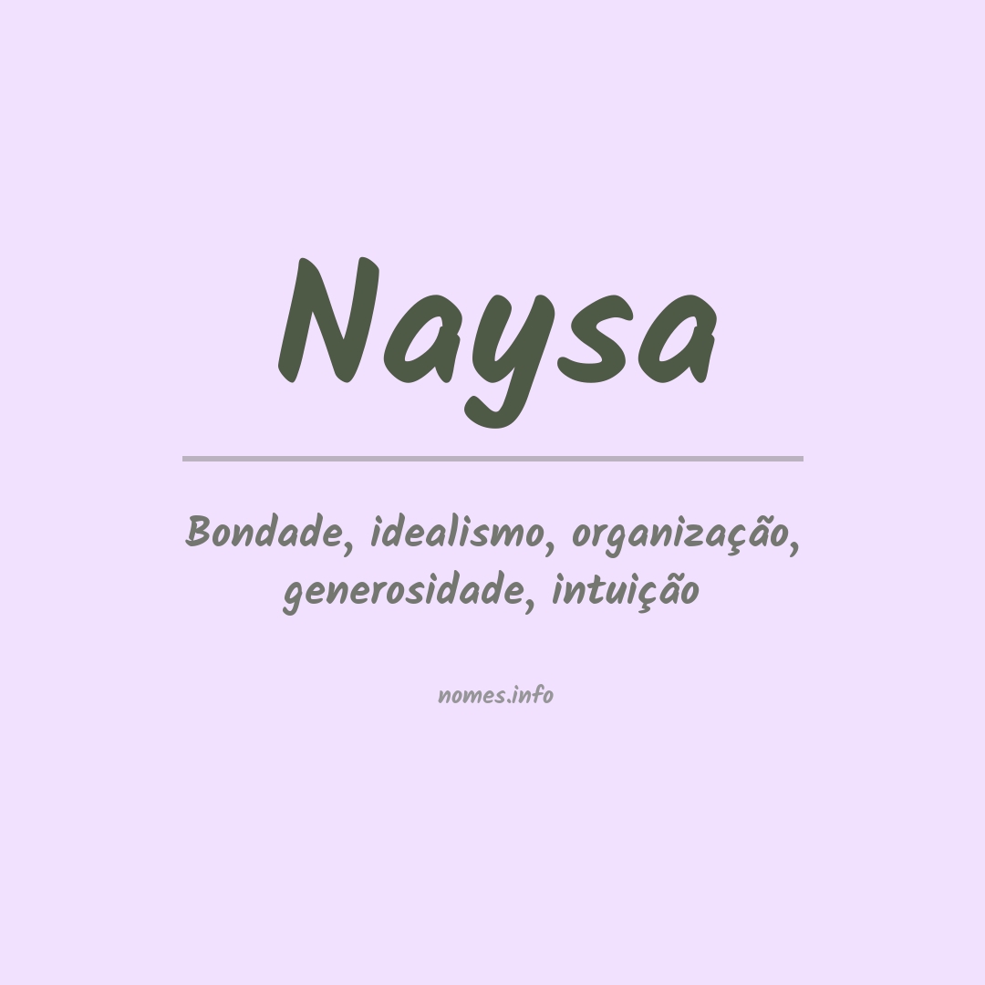 Significado do nome Naysa