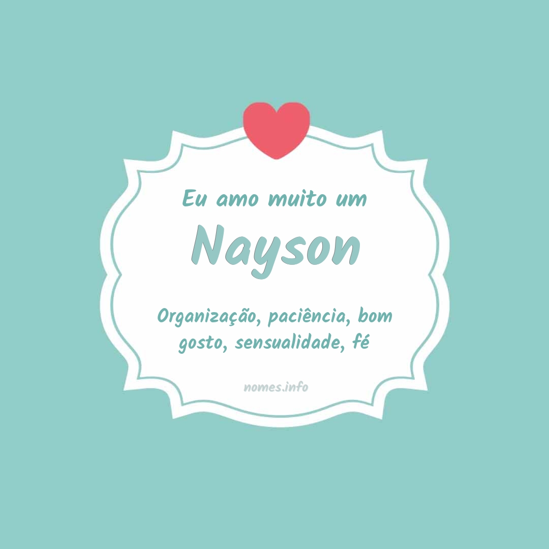 Eu amo muito Nayson