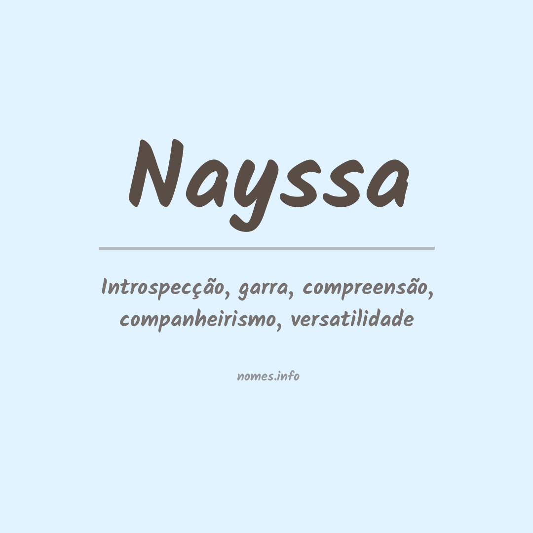 Significado do nome Nayssa