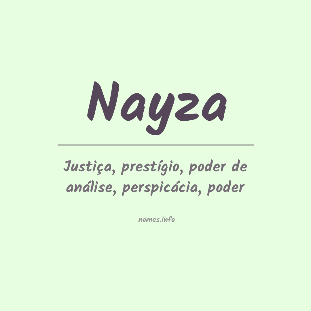 Significado do nome Nayza