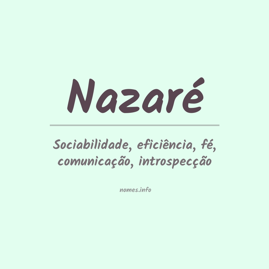 Significado do nome Nazaré