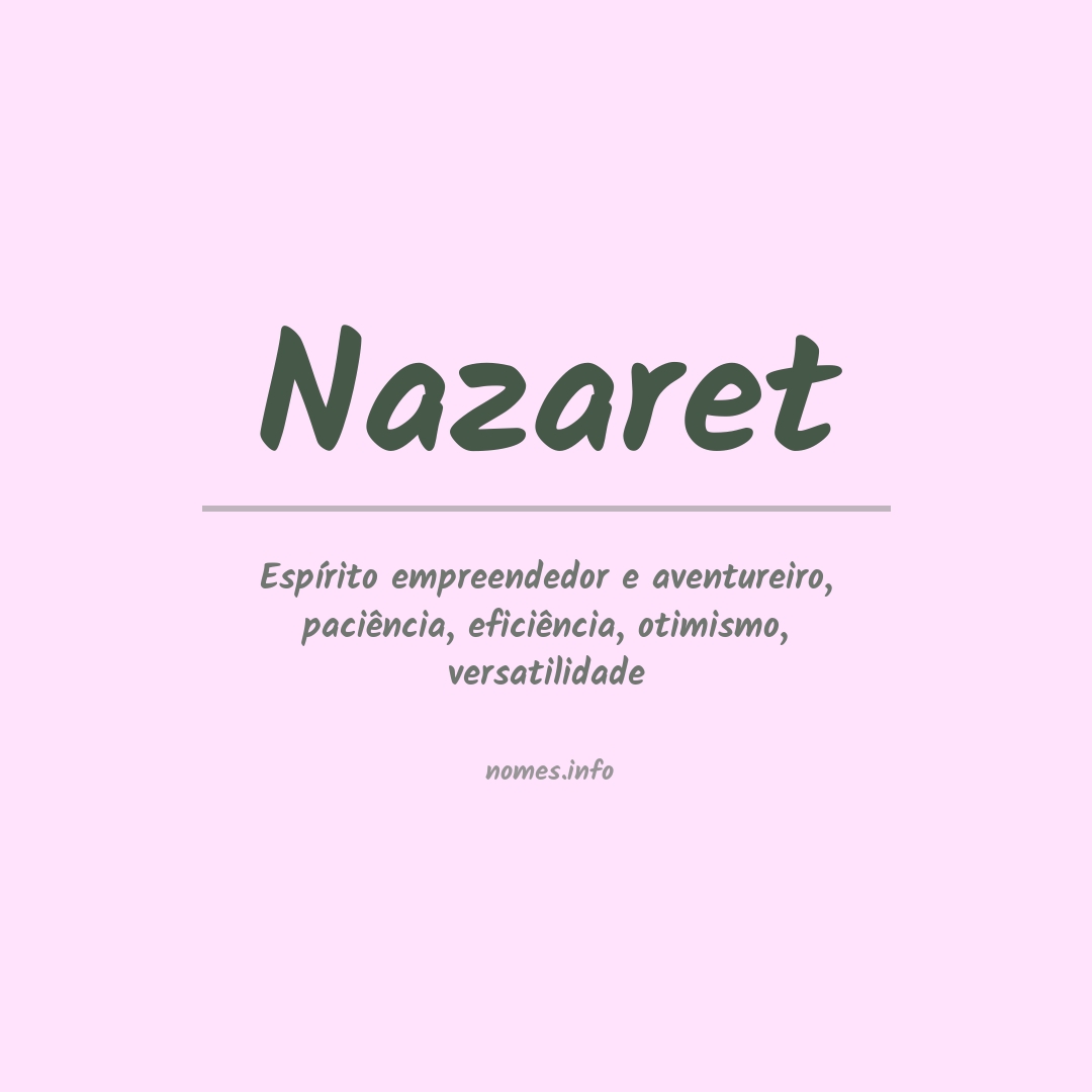 Significado do nome Nazaret