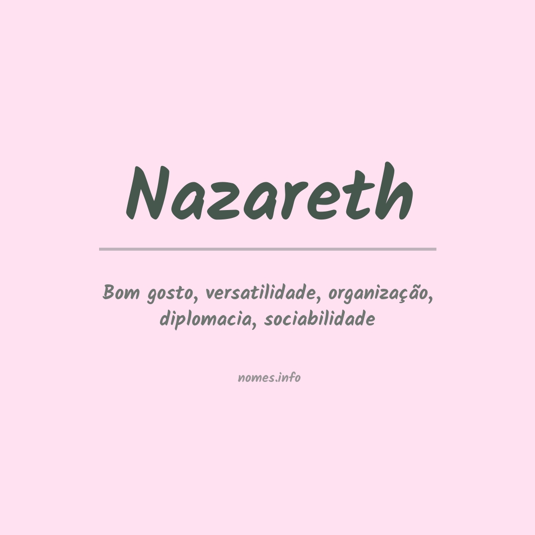 Significado do nome Nazareth