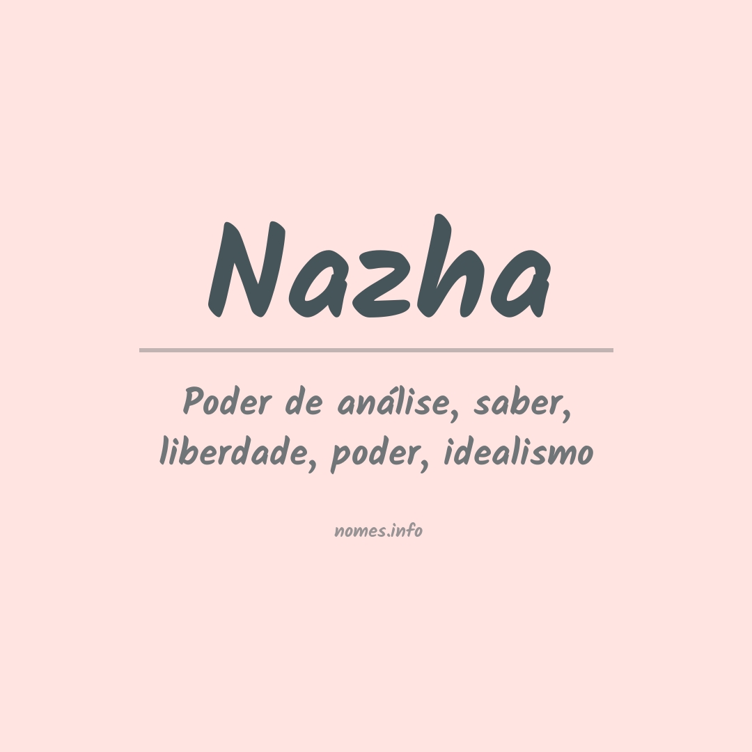 Significado do nome Nazha