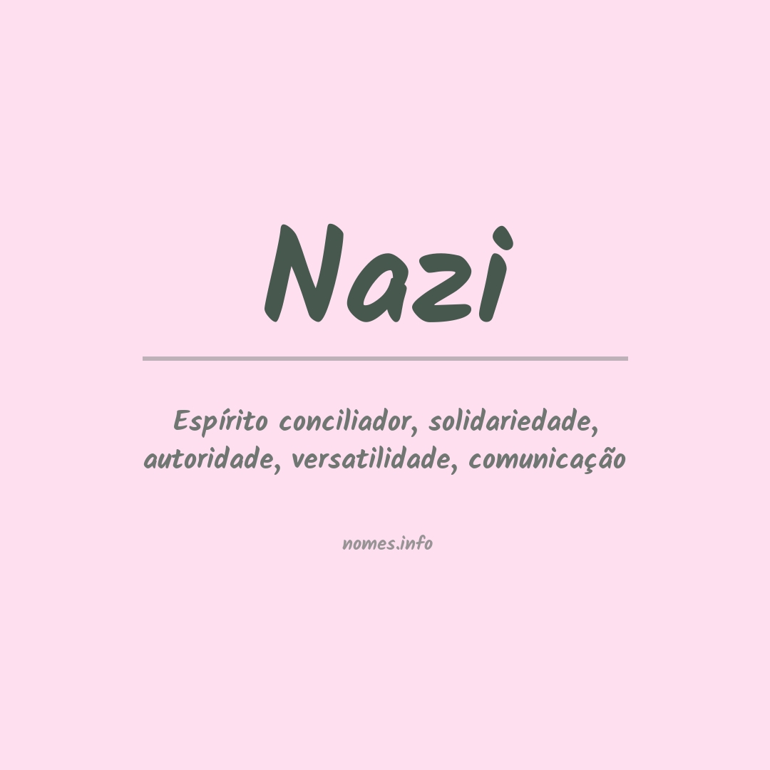 Significado do nome Nazi