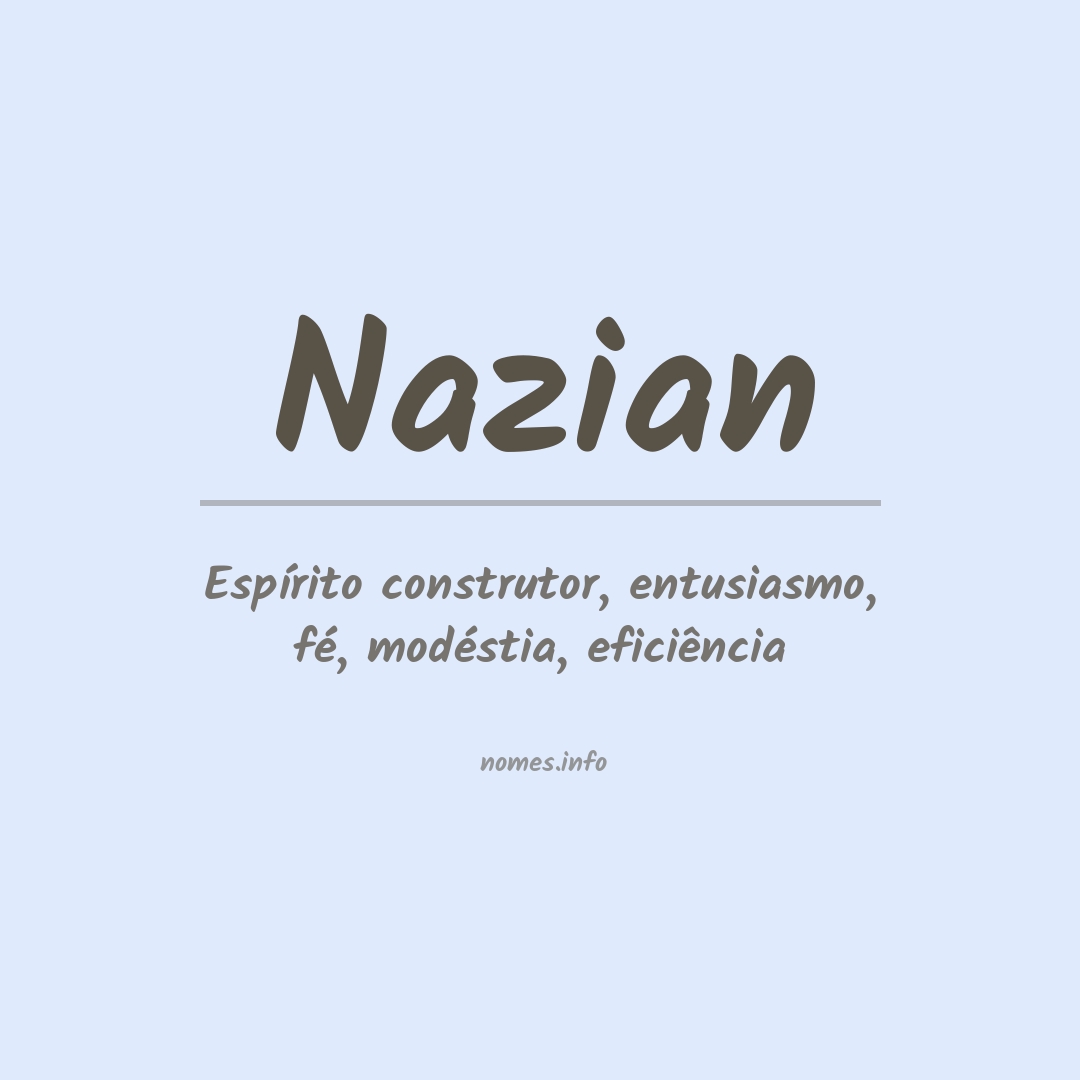 Significado do nome Nazian
