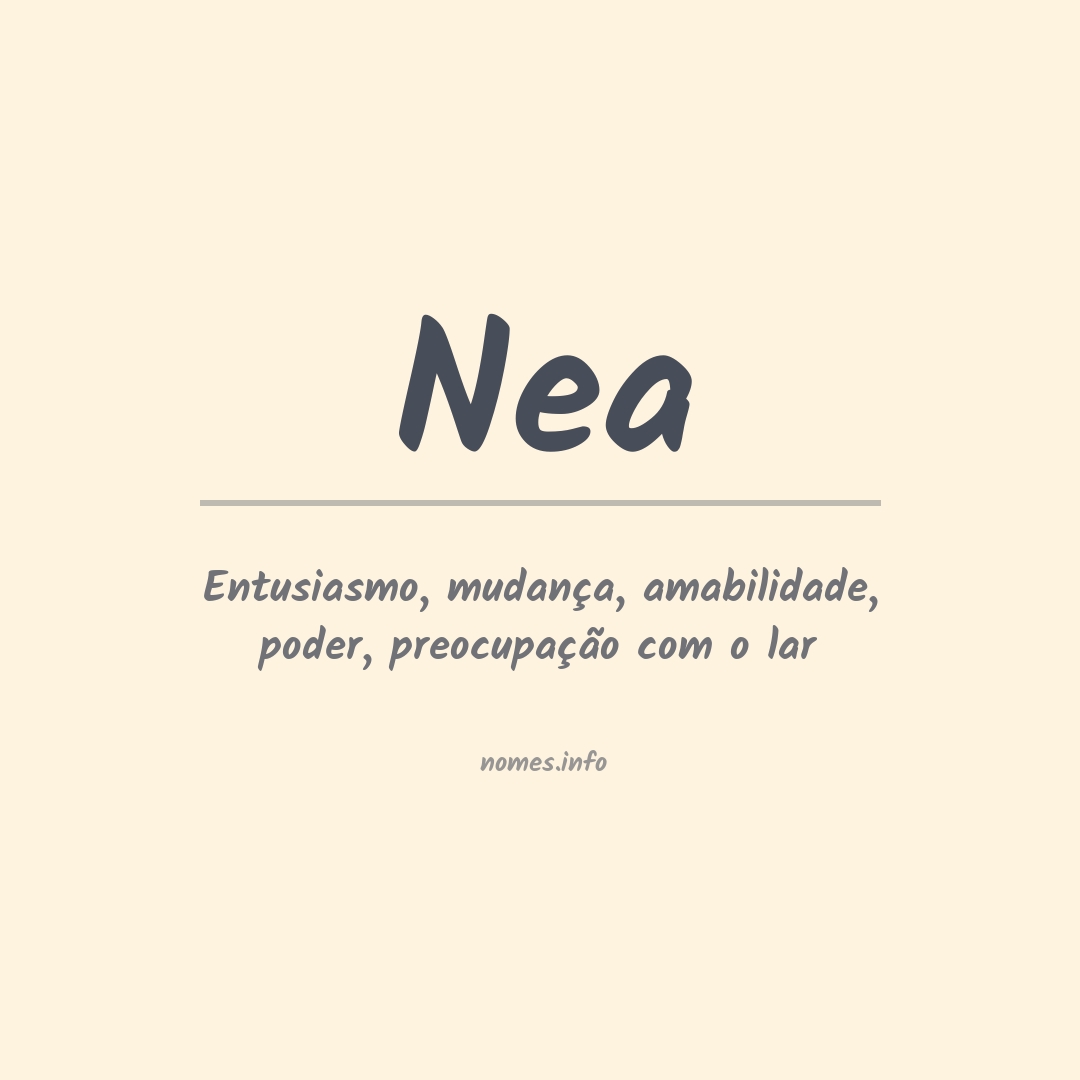 Significado do nome Nea