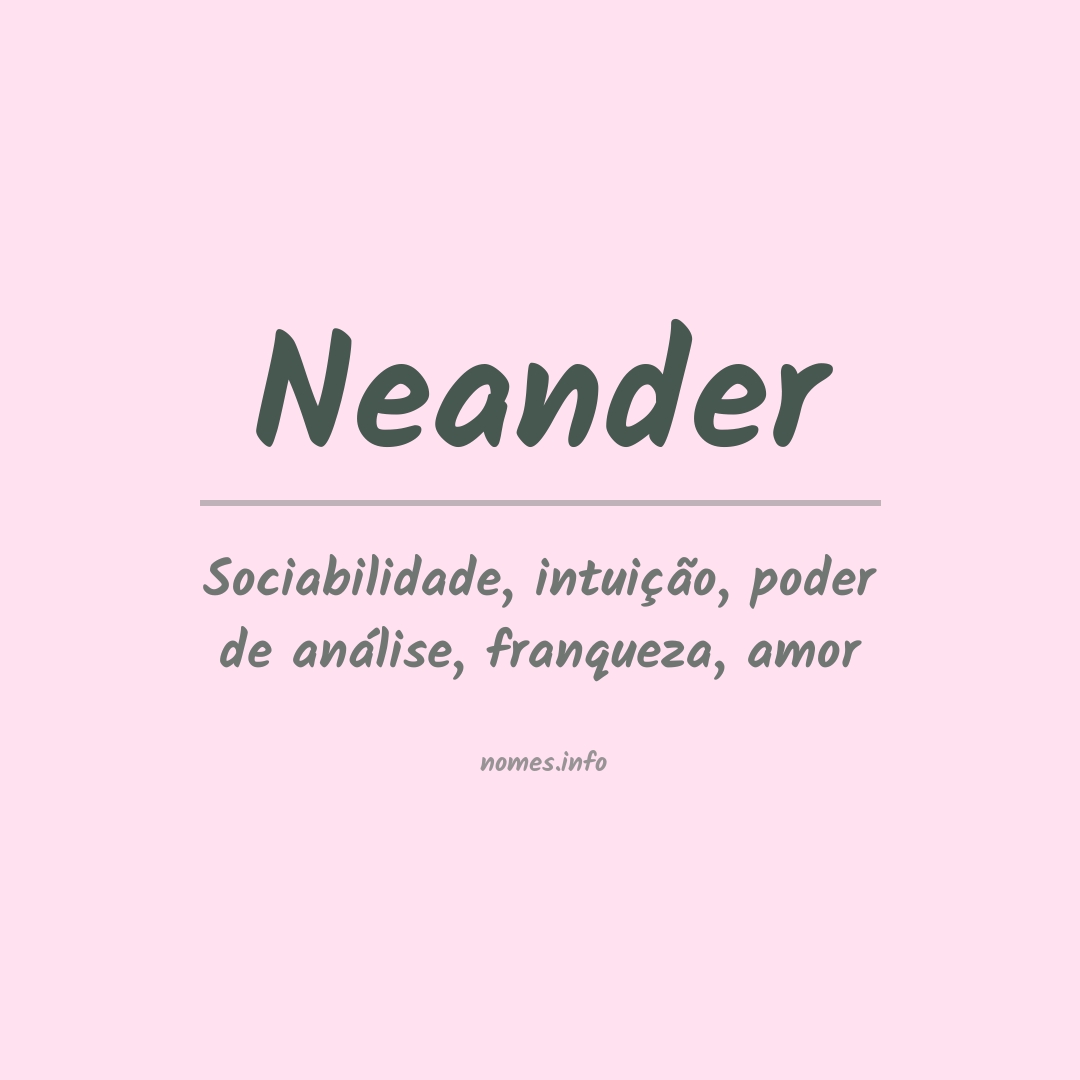 Significado do nome Neander