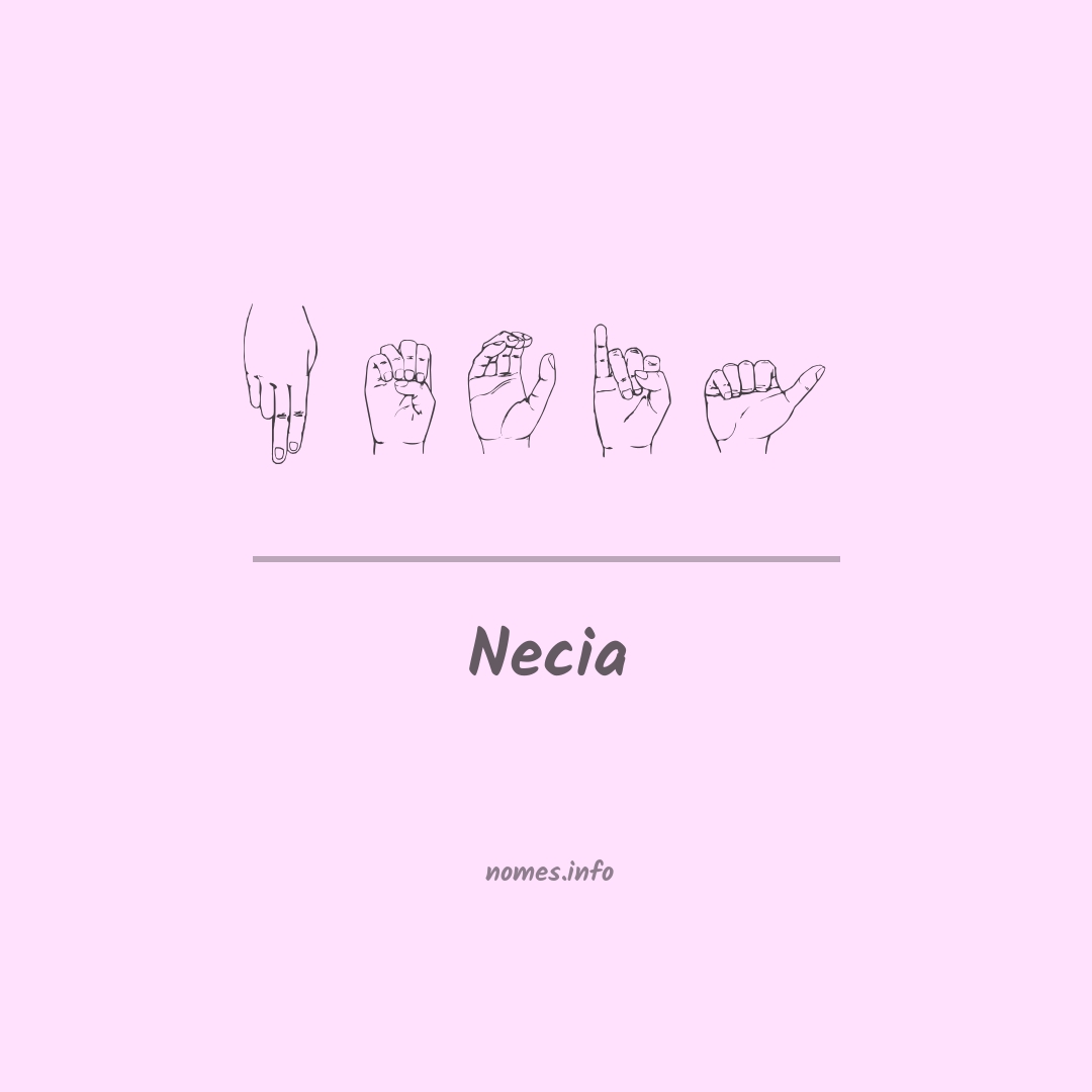 Necia em Libras