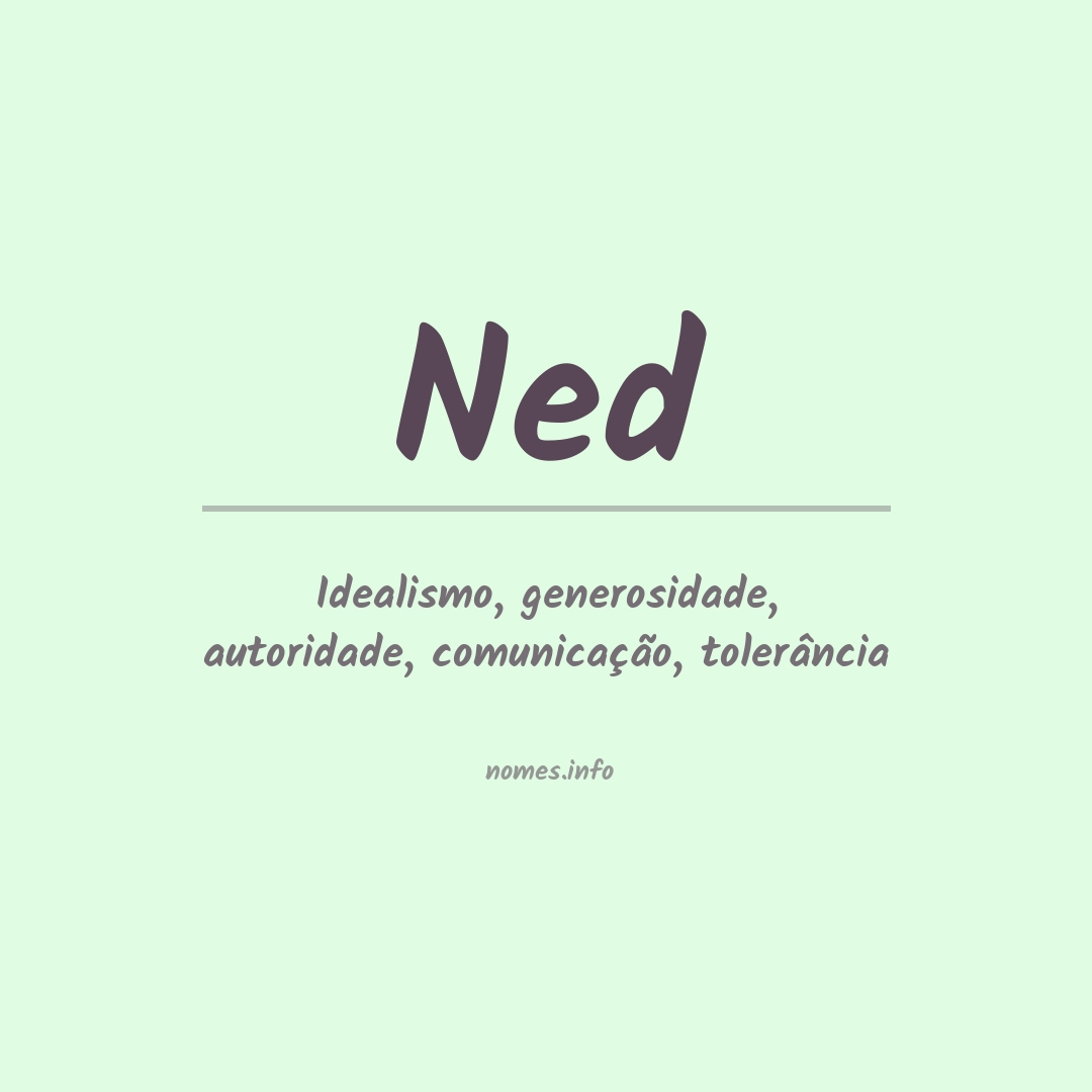 Significado do nome Ned
