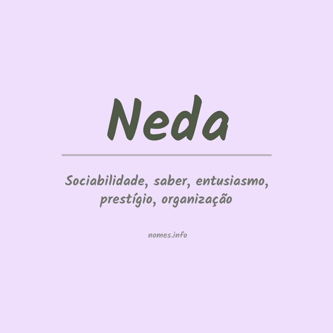 Significado do nome Neda