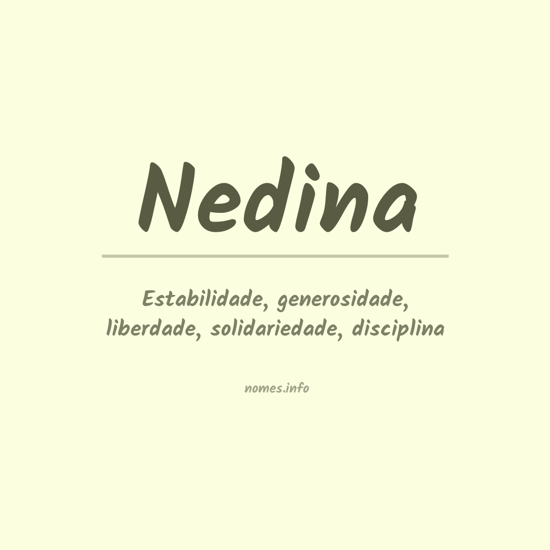 Significado do nome Nedina