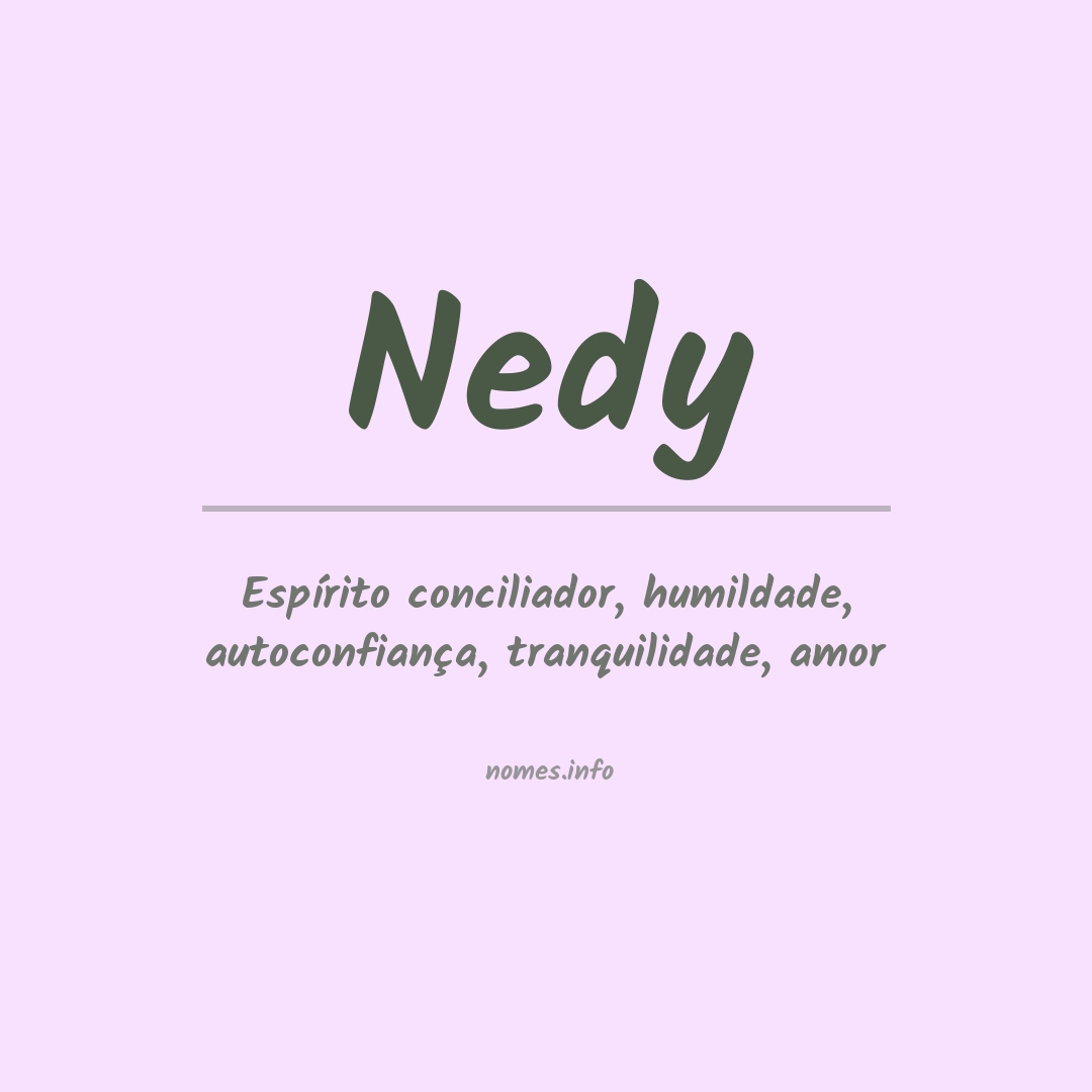Significado do nome Nedy