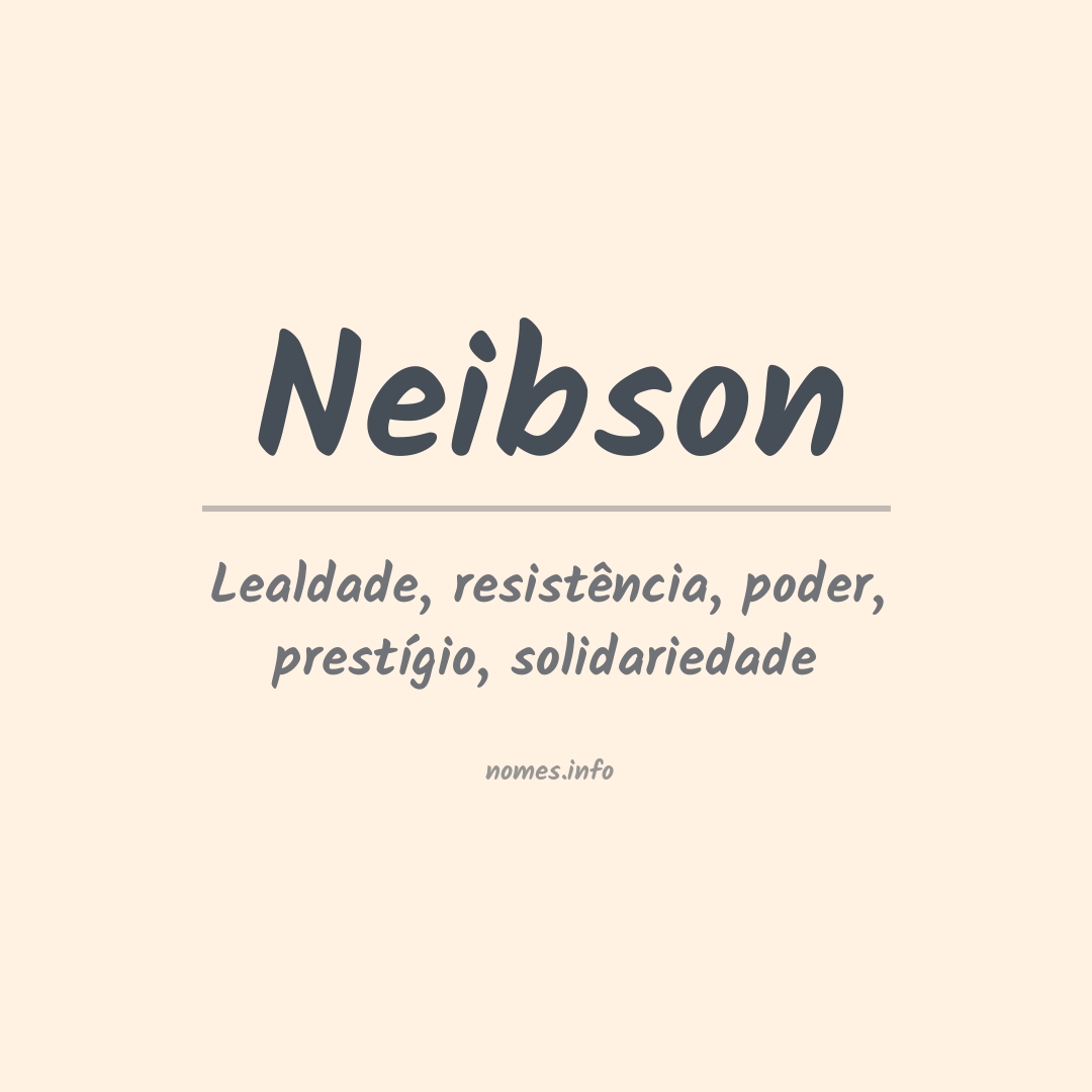 Significado do nome Neibson