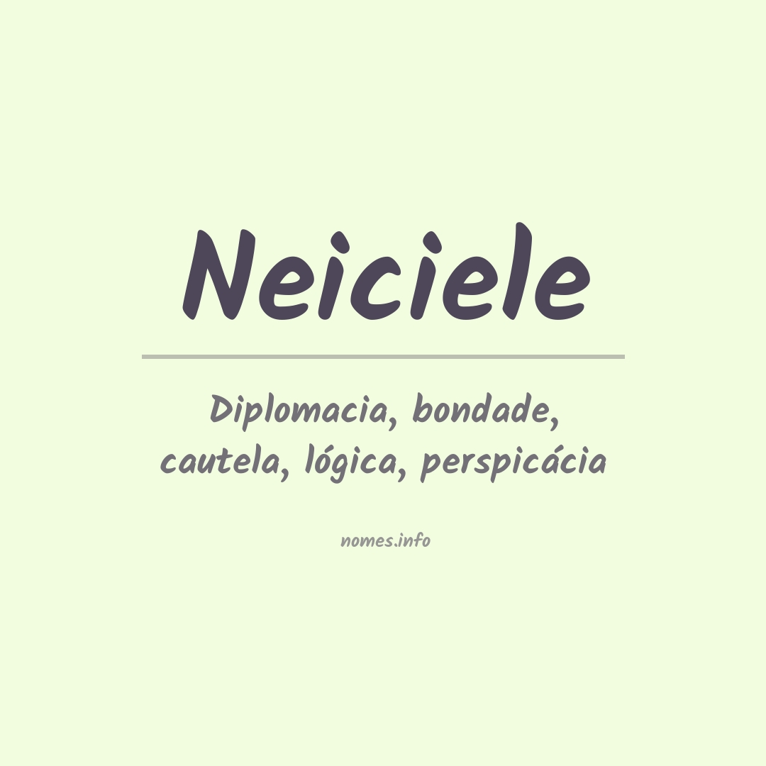 Significado do nome Neiciele