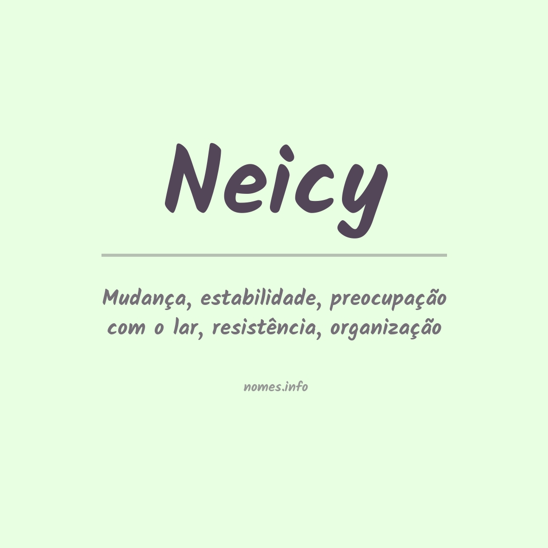 Significado do nome Neicy