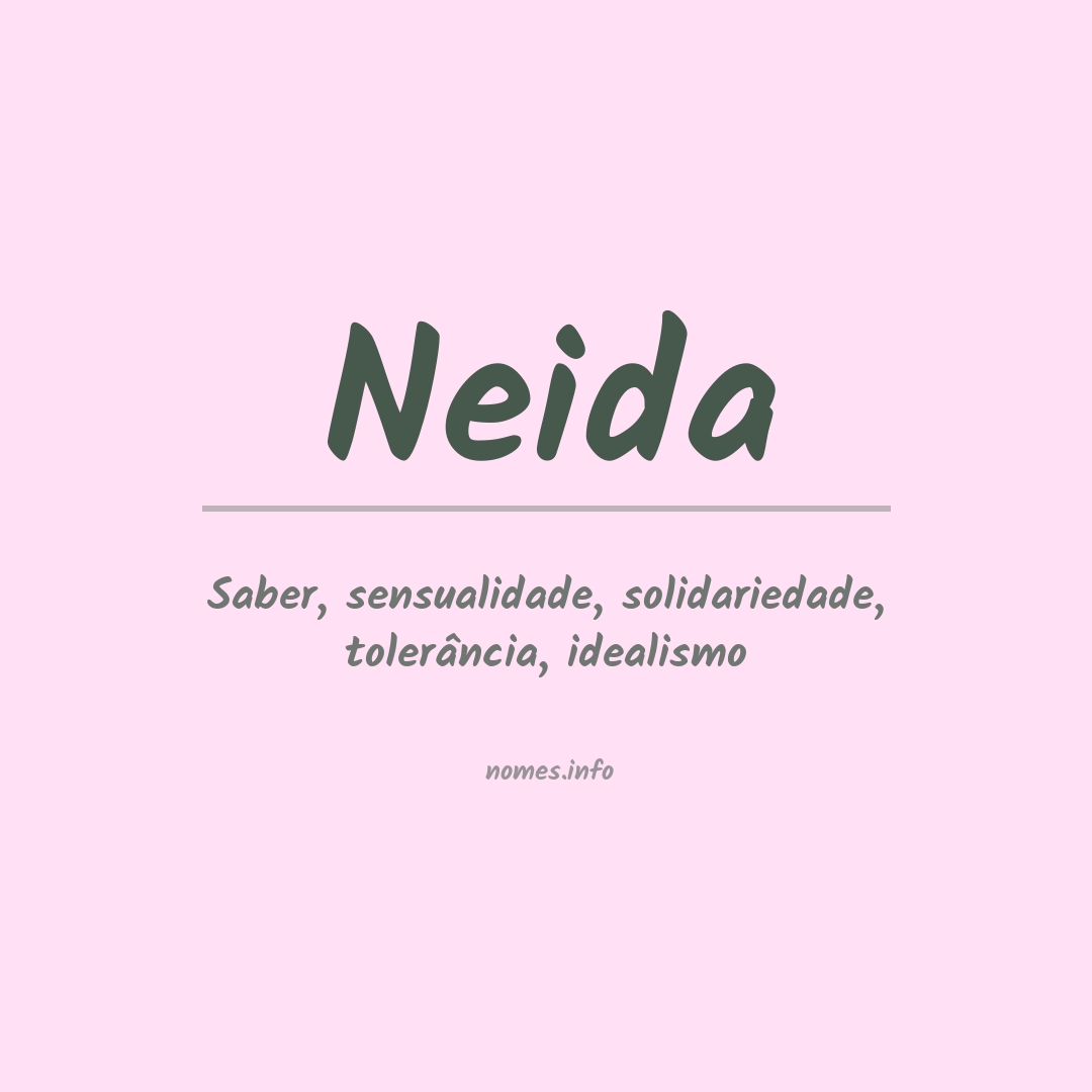Significado do nome Neida