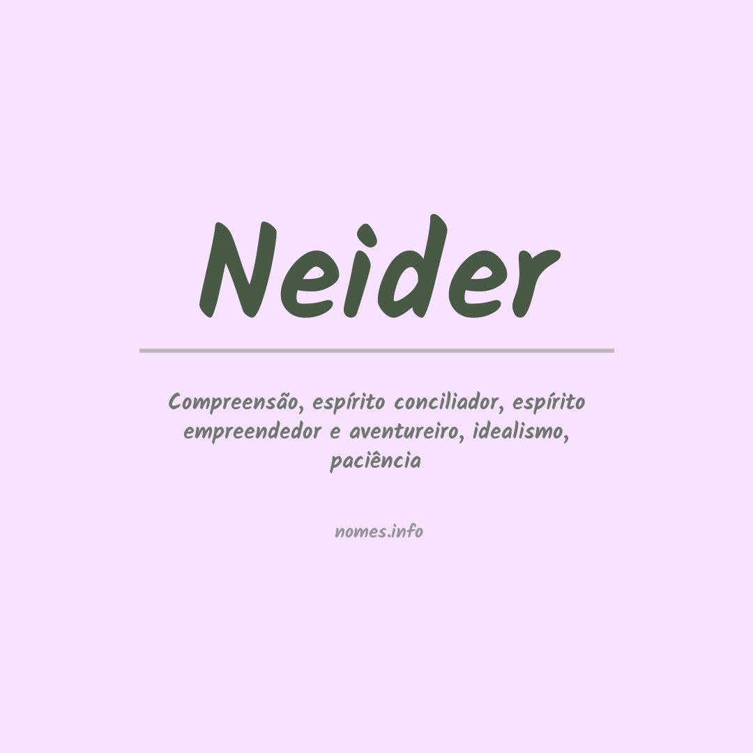 Significado do nome Neider