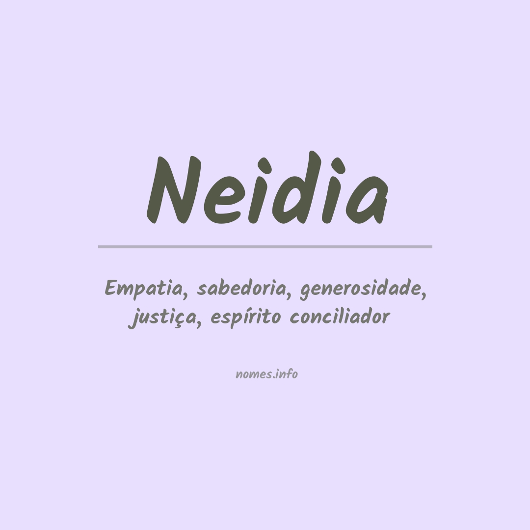 Significado do nome Neidia