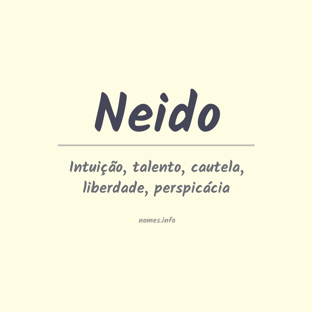 Significado do nome Neido