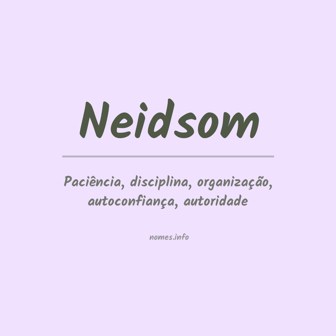 Significado do nome Neidsom