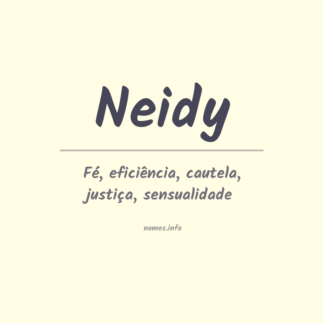 Significado do nome Neidy