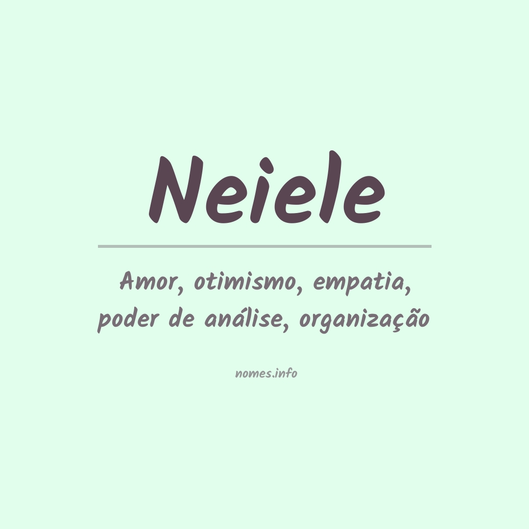 Significado do nome Neiele