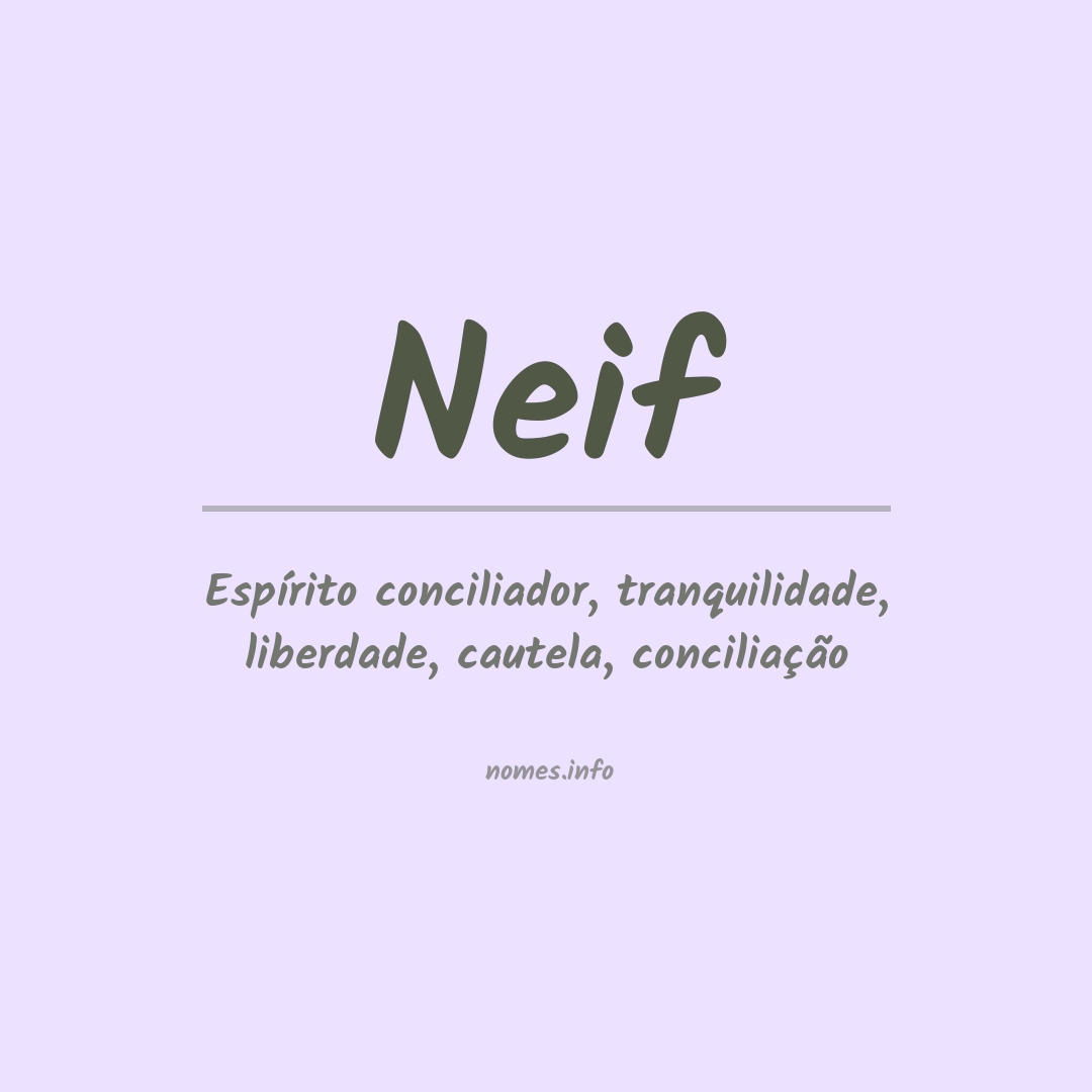 Significado do nome Neif